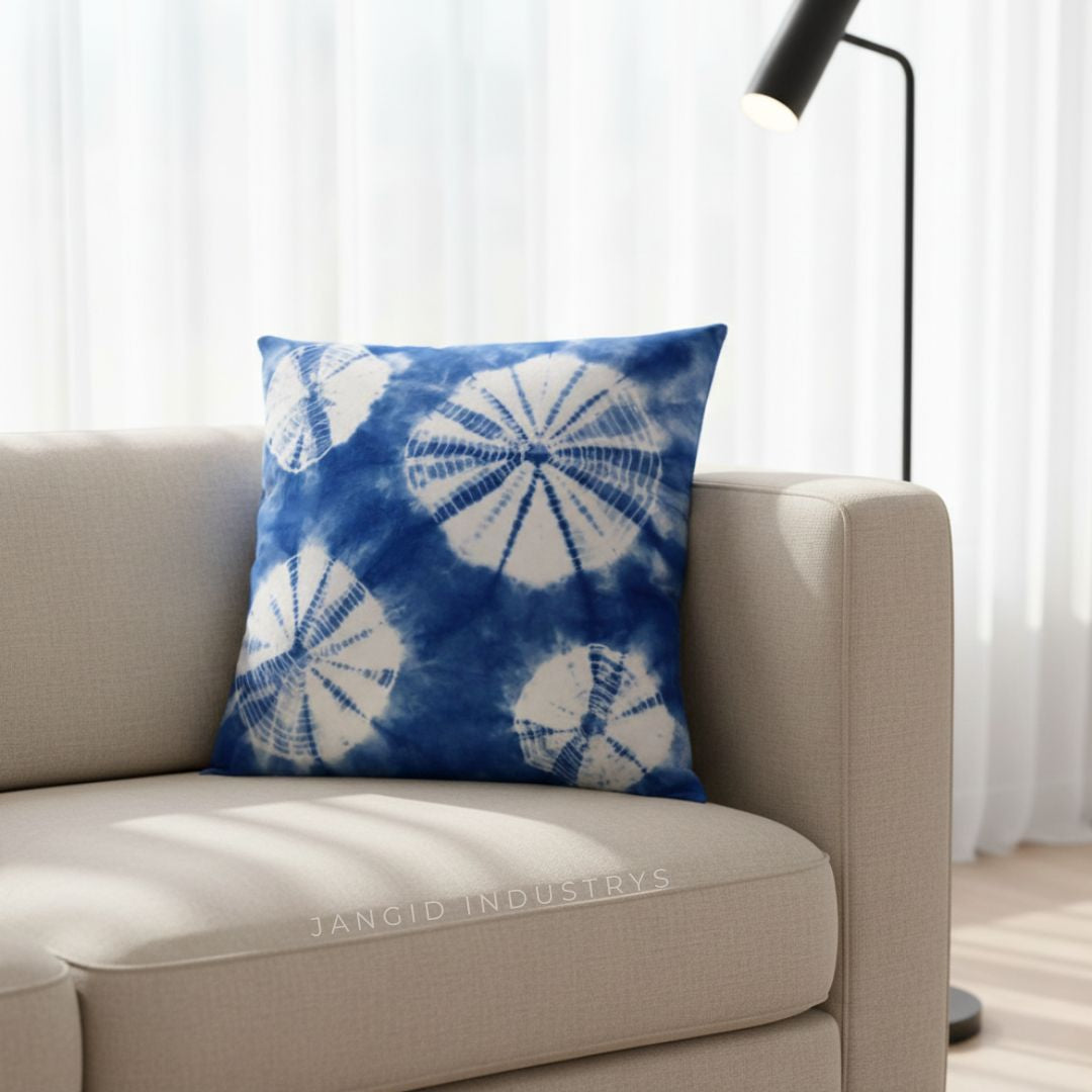 JANGID INDUSTRYS™ Shibori Tie Dye Cotton Duck Cushion Cover
