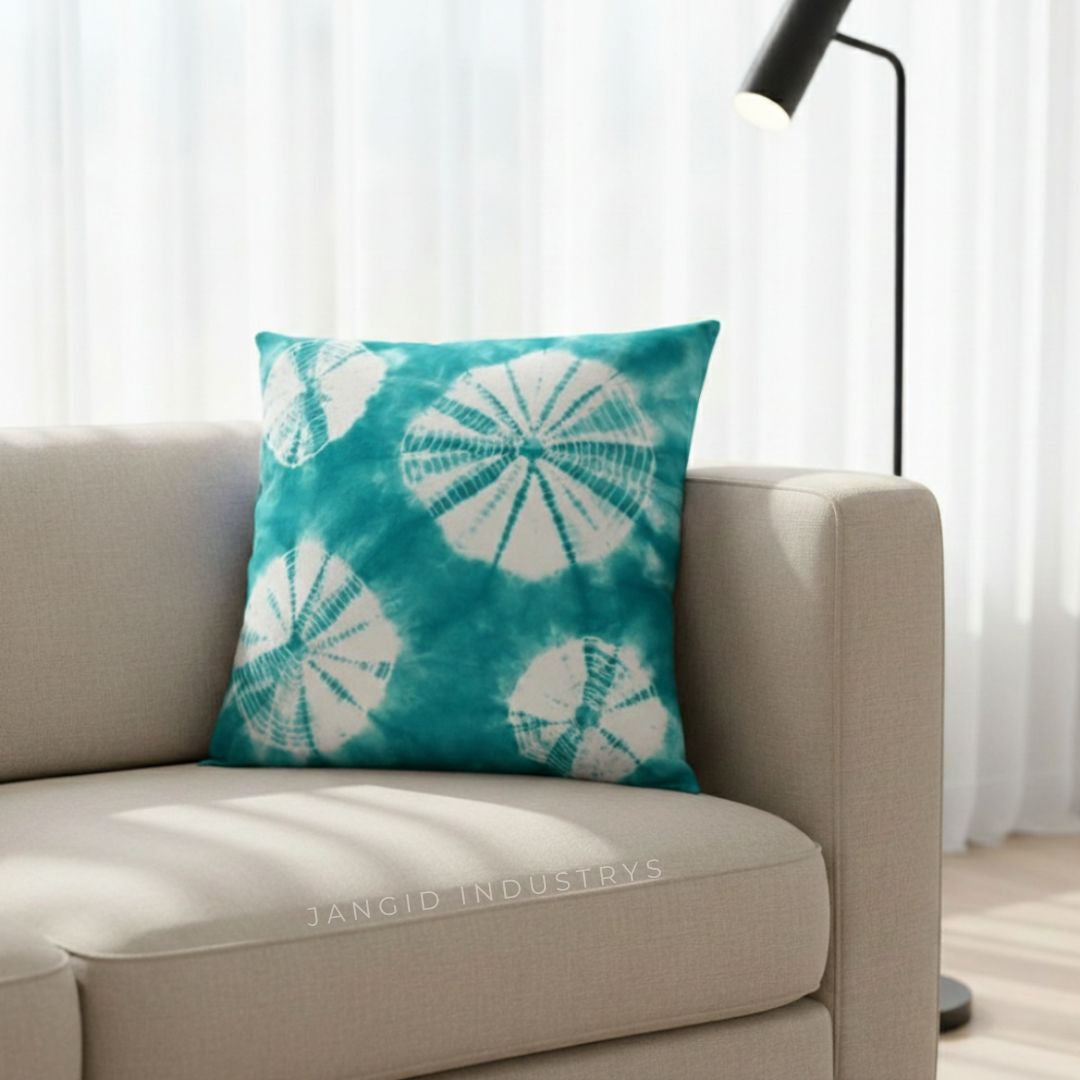 JANGID INDUSTRYS™ Shibori Tie Dye Cotton Duck Cushion Cover