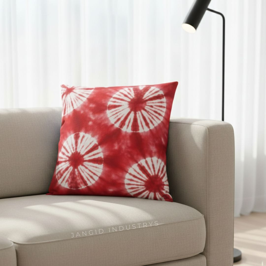 JANGID INDUSTRYS™ Shibori Tie Dye Cotton Duck Cushion Cover