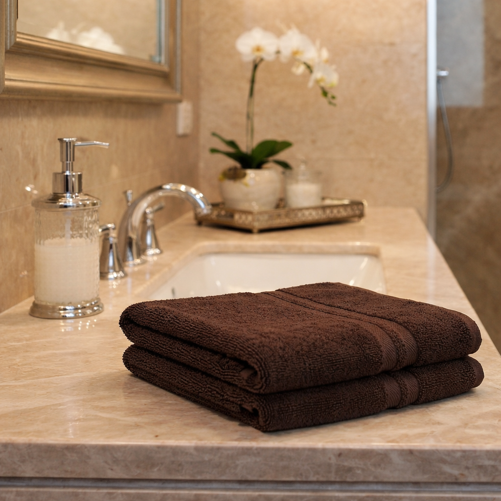 JANGID INDUSTRYS™ Terry Cotton Hand Towel 500 GSM 60cm x 40cm Set Of 2