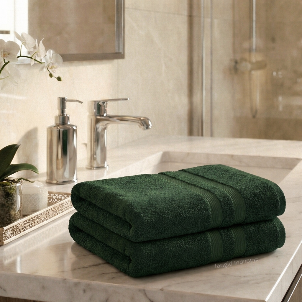 JANGID INDUSTRYS™ Terry Cotton Hand Towel 500 GSM 60cm x 40cm Set Of 2