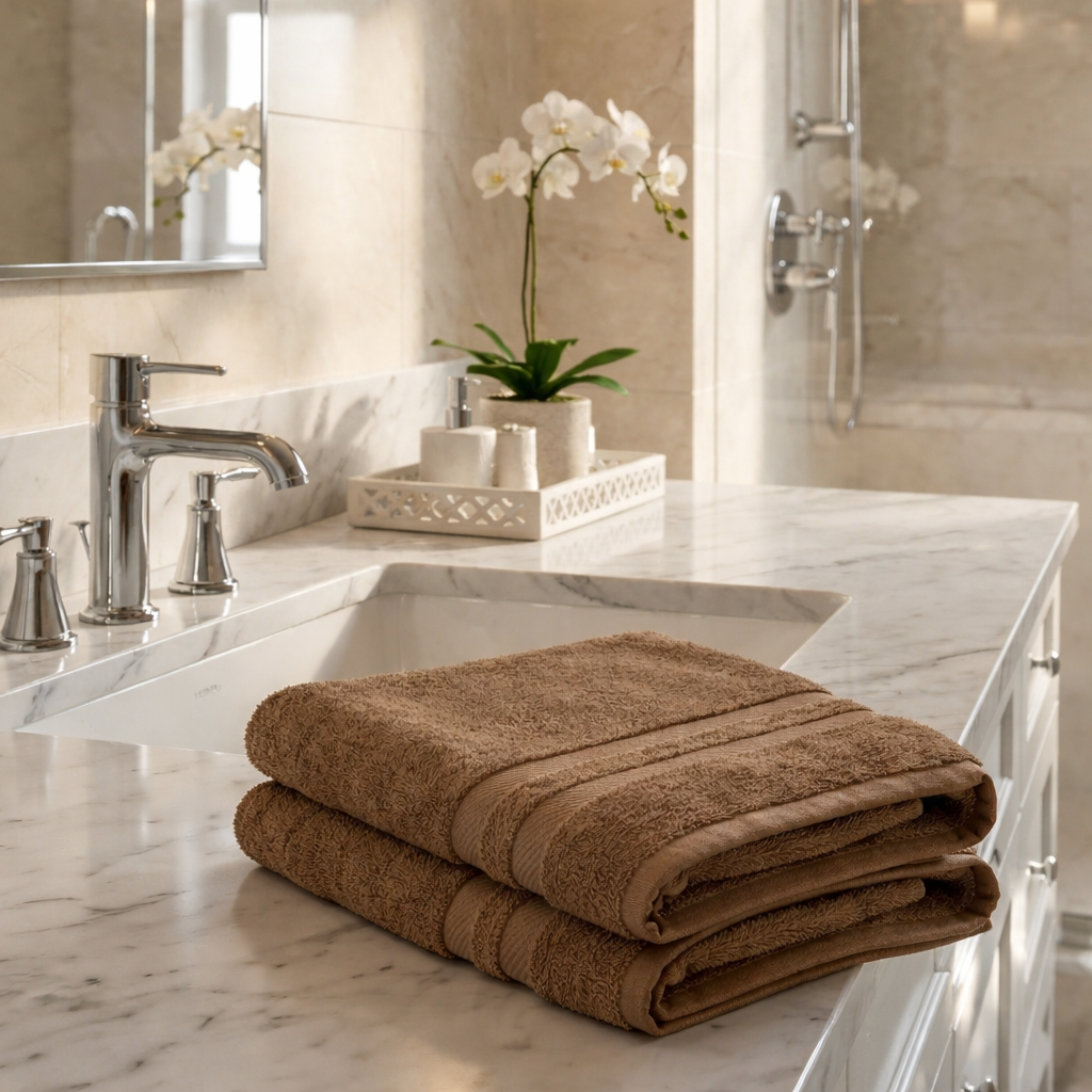 JANGID INDUSTRYS™ Terry Cotton Hand Towel 500 GSM 60cm x 40cm Set Of 2