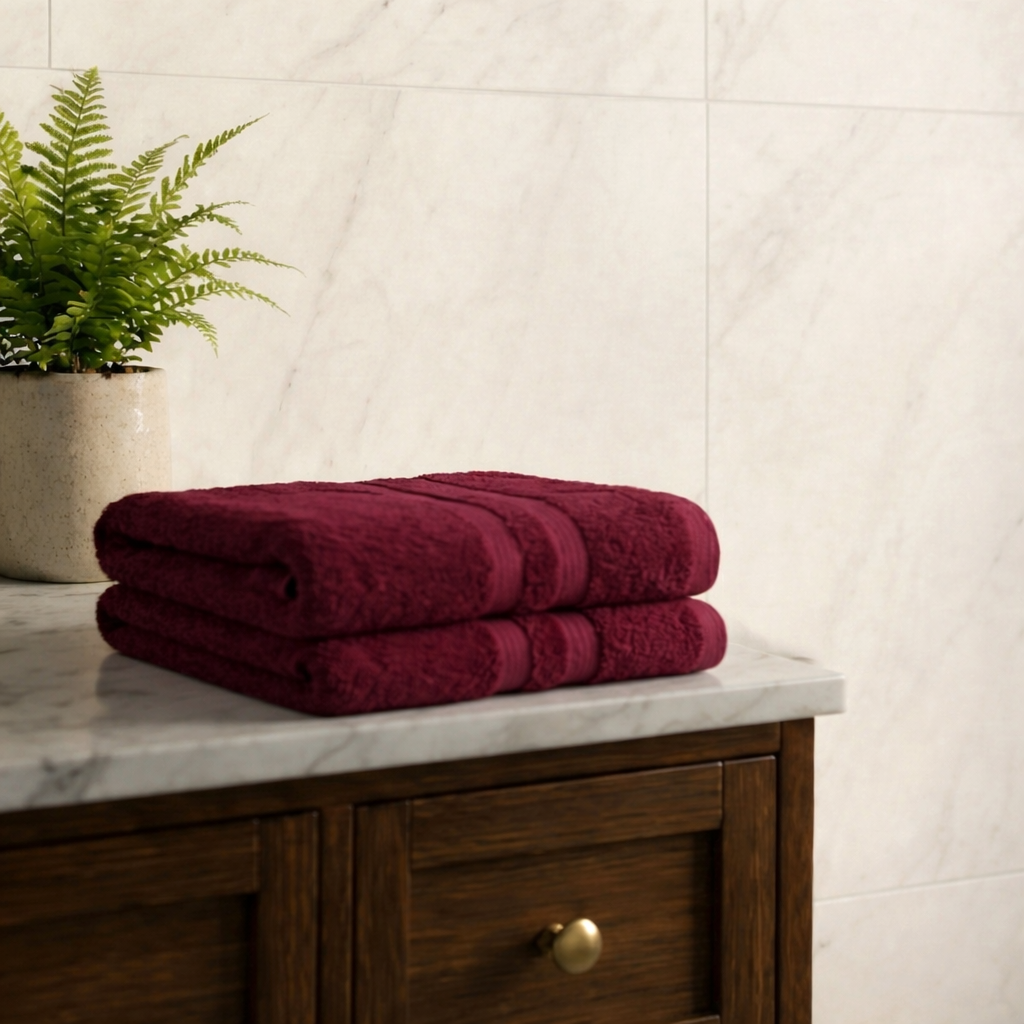 JANGID INDUSTRYS™ Terry Cotton Hand Towel 500 GSM 60cm x 40cm Set Of 2
