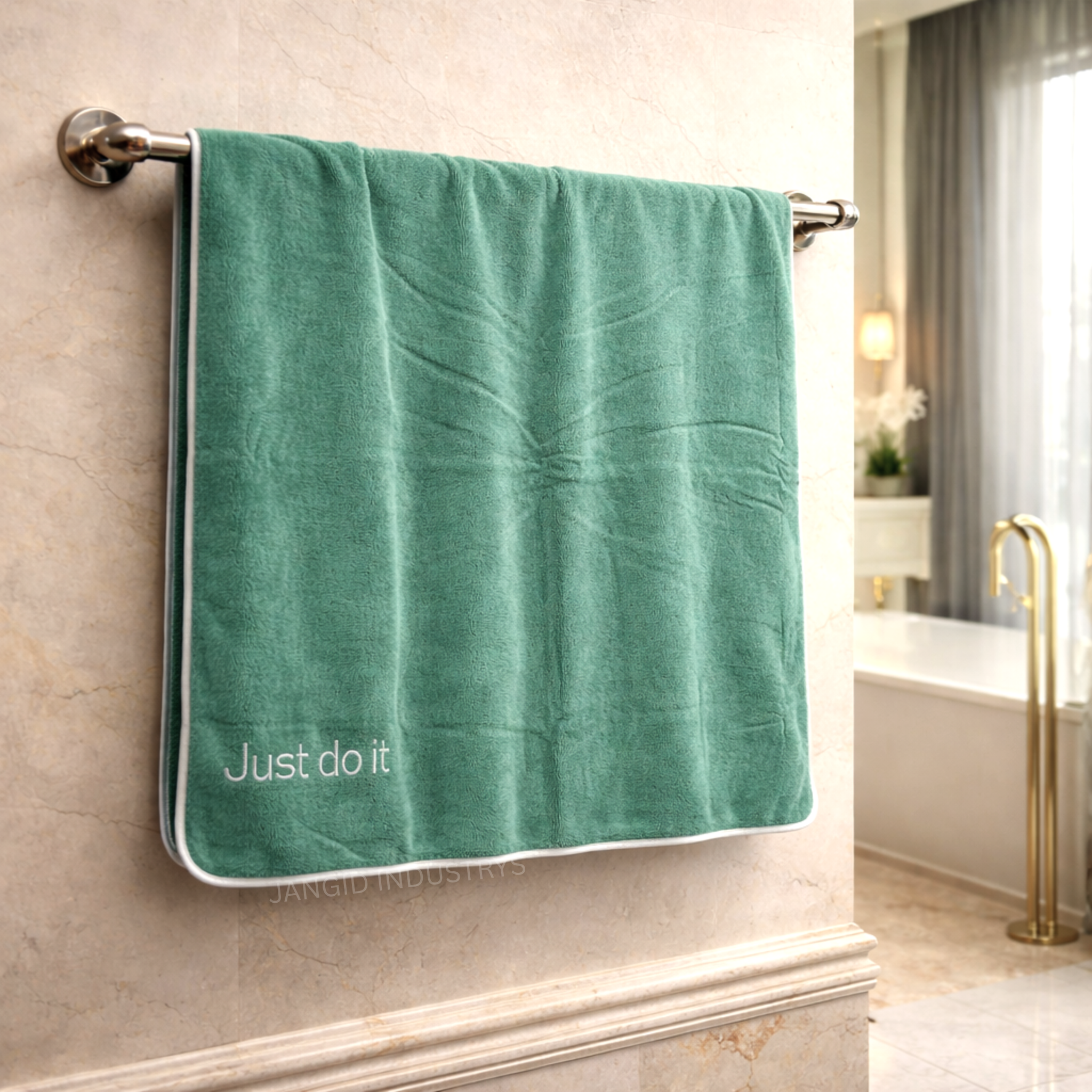 JANGID INDUSTRYS™ Sea Green CloudSoft Microfiber Baby Bath Towels