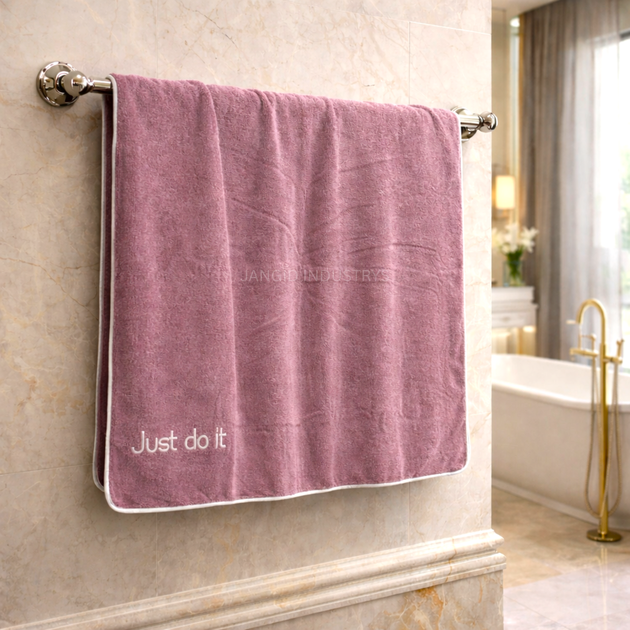 JANGID INDUSTRYS™ Muted Rose CloudSoft Microfiber Baby Bath Towels