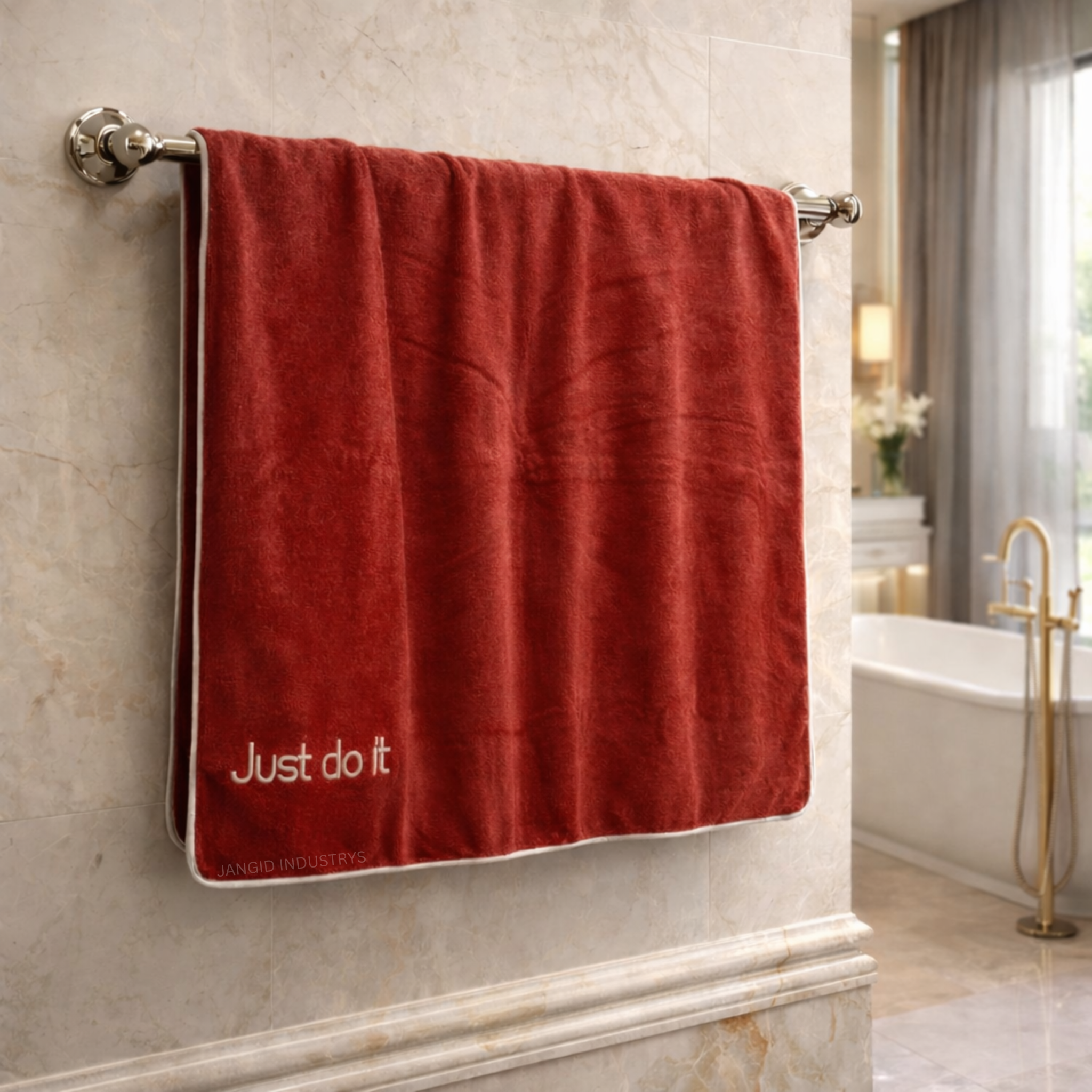 JANGID INDUSTRYS™ Spanish Red CloudSoft Microfiber Baby Bath Towels