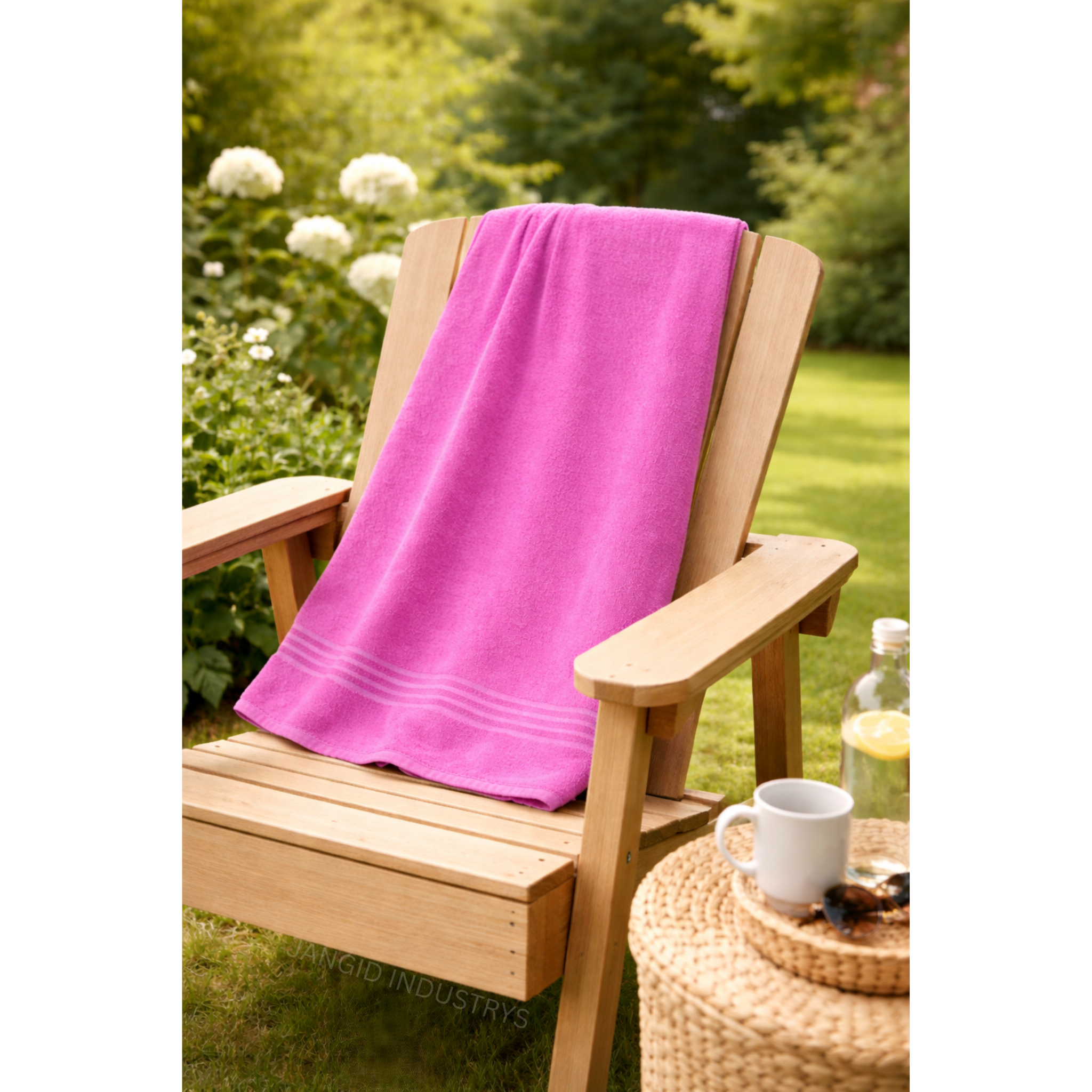 JANGID INDUSTRYS™ Lavender Cotton Terry Ultrasoft and Durable Solid Green 400 GSM Bath Towel
